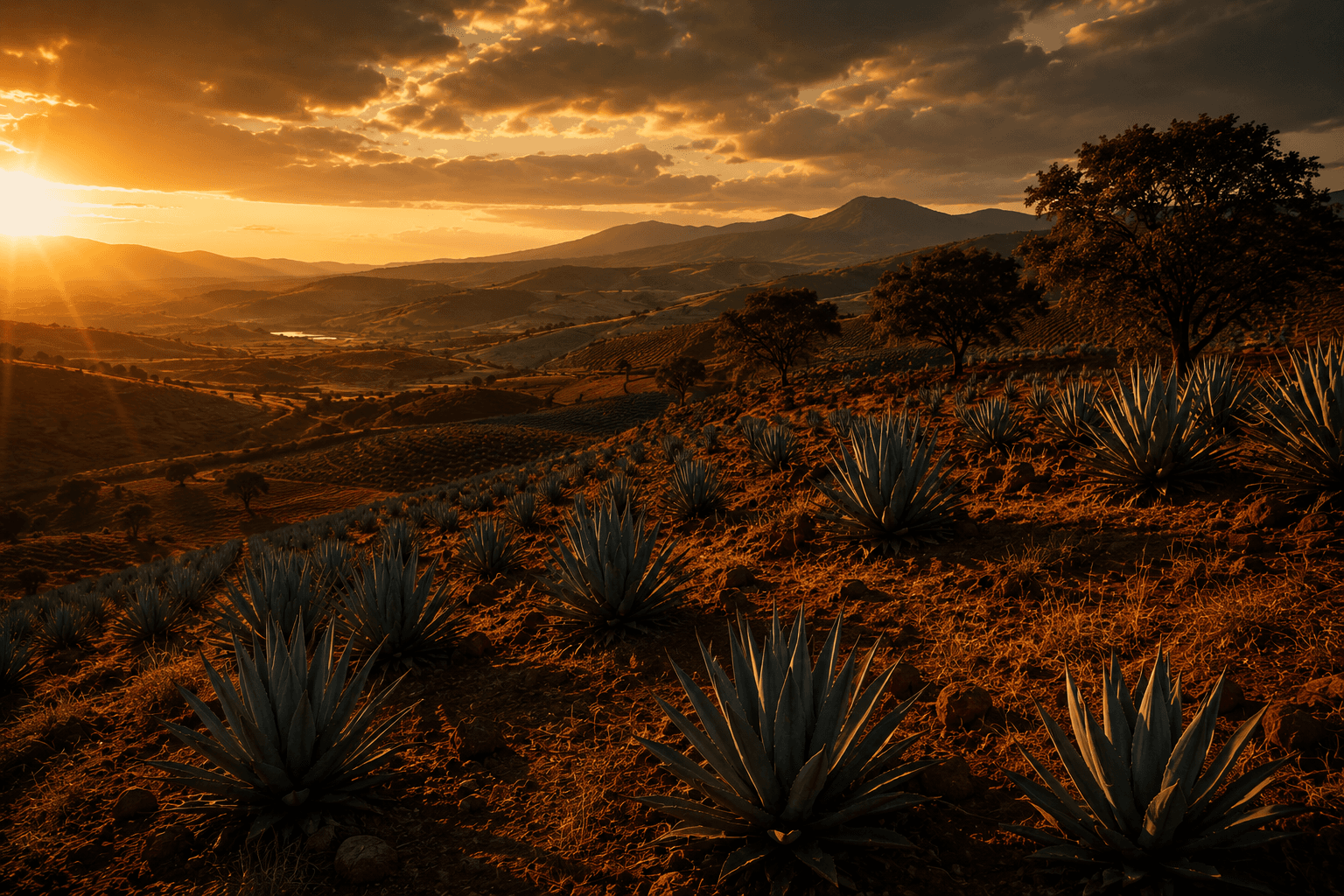 The Jalisco highlands at golden hour